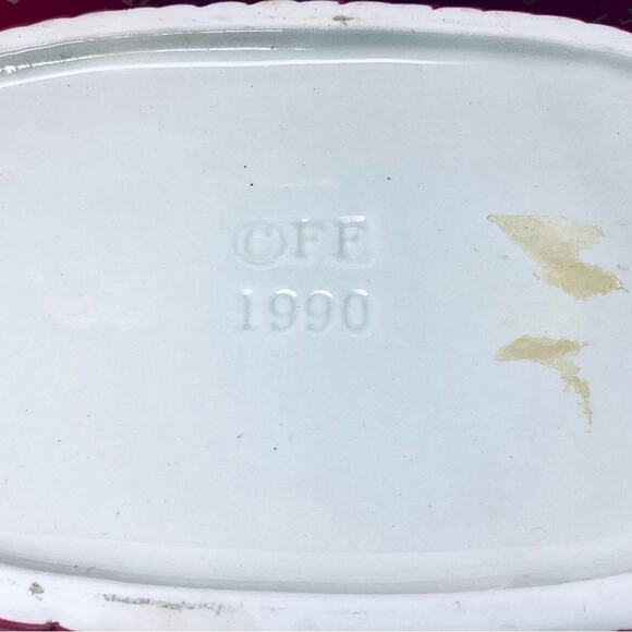 FITZ & FLOYD Cranberry Bowl - Old World Elf - Picture 6 of 6